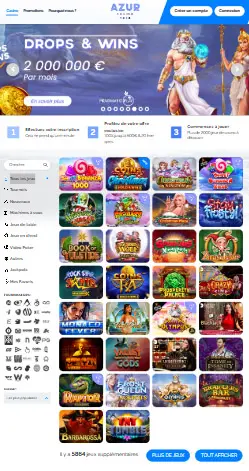l'application et interface Lucky Luke Casino