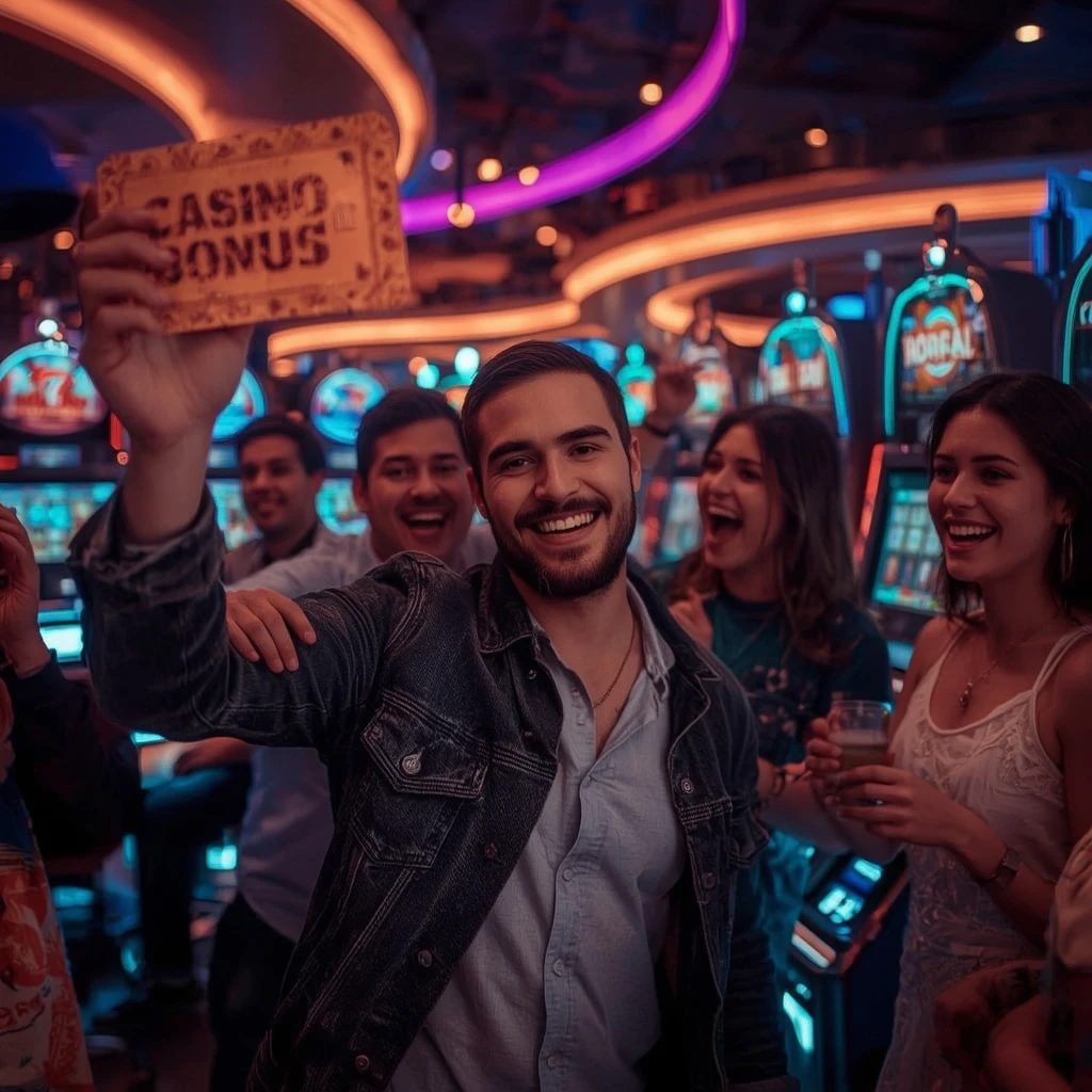 a person with a casino bonus LUCKY LUKE CASINO