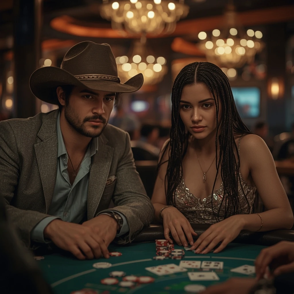 photo de deux joueurs de poker Lucky Luke Casino